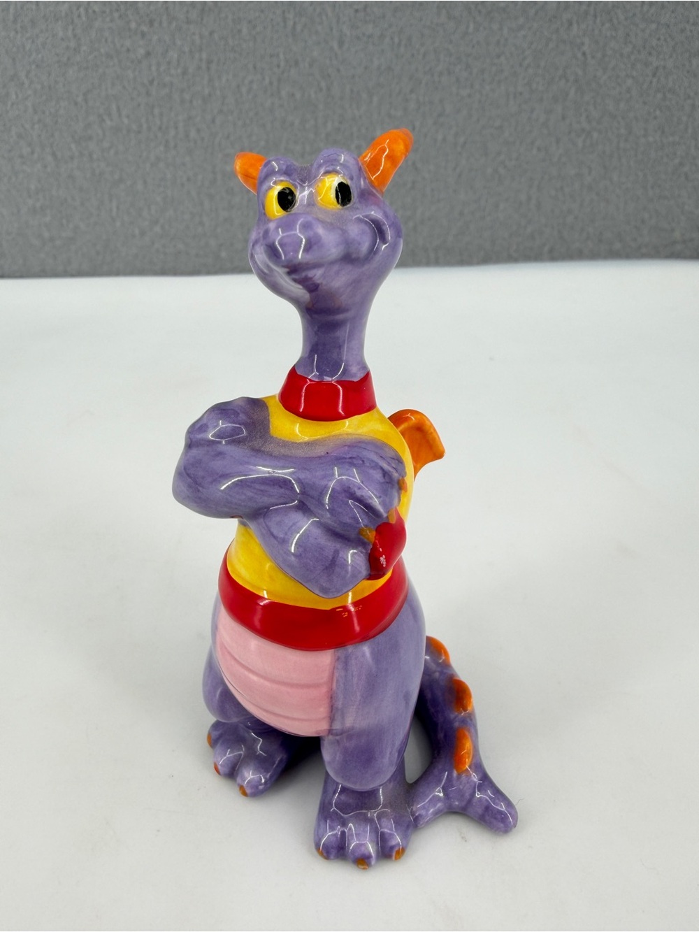 Vintage Disney World Epcot Journey Into Imagination Ceramic Figment Figurine